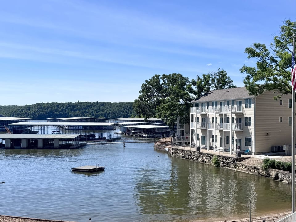 View from units of the lake