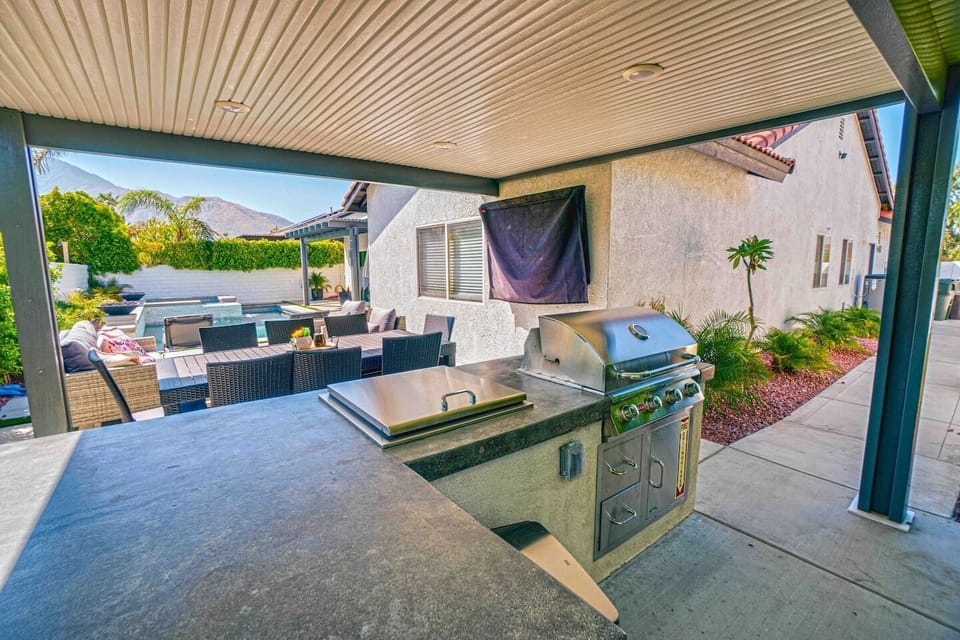 Backyard Oasis Grilling Area 