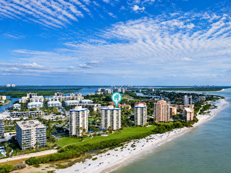 Estero Beach & Tennis 303B Aerial View