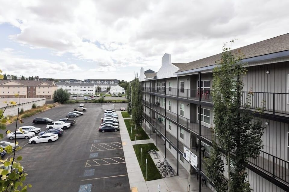 Exterior parking where you will receive two parking passes with your reservation