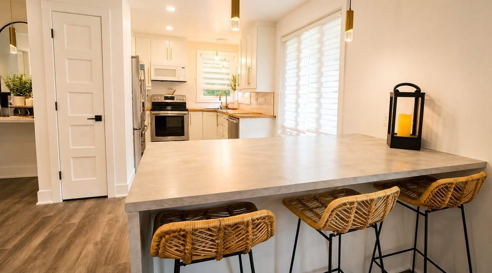Kitchen with a breakfast bar