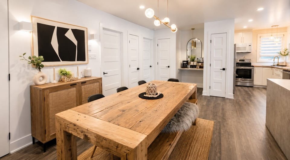 Open concept dining room