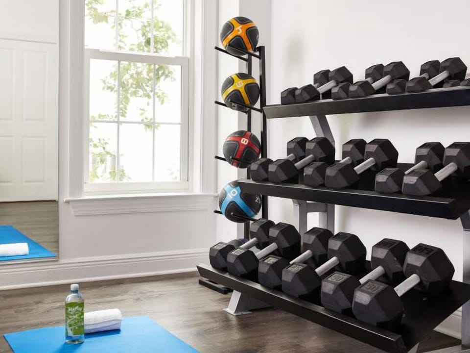 Recharge your body with bright, well-equipped fitness space.