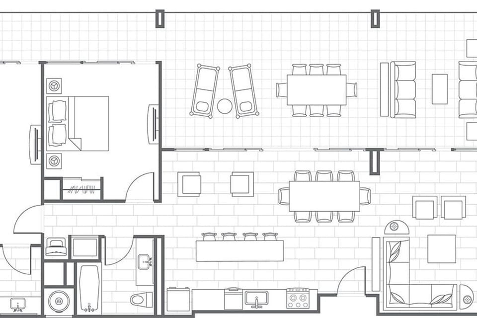 Sample 3 bedroom layout.  