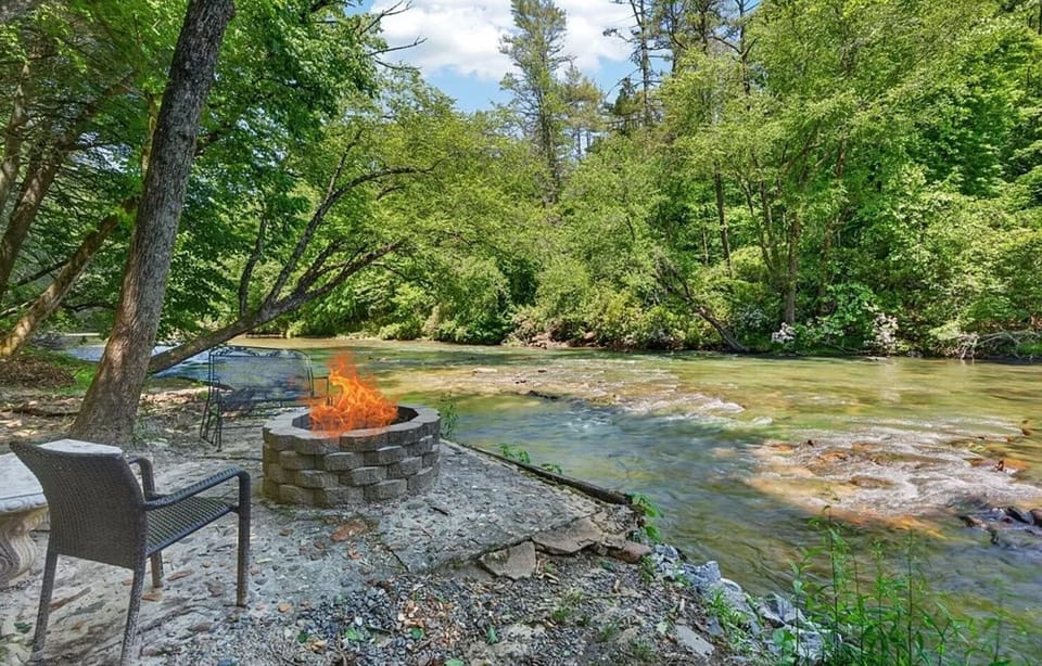 Outdoor Firepit by River