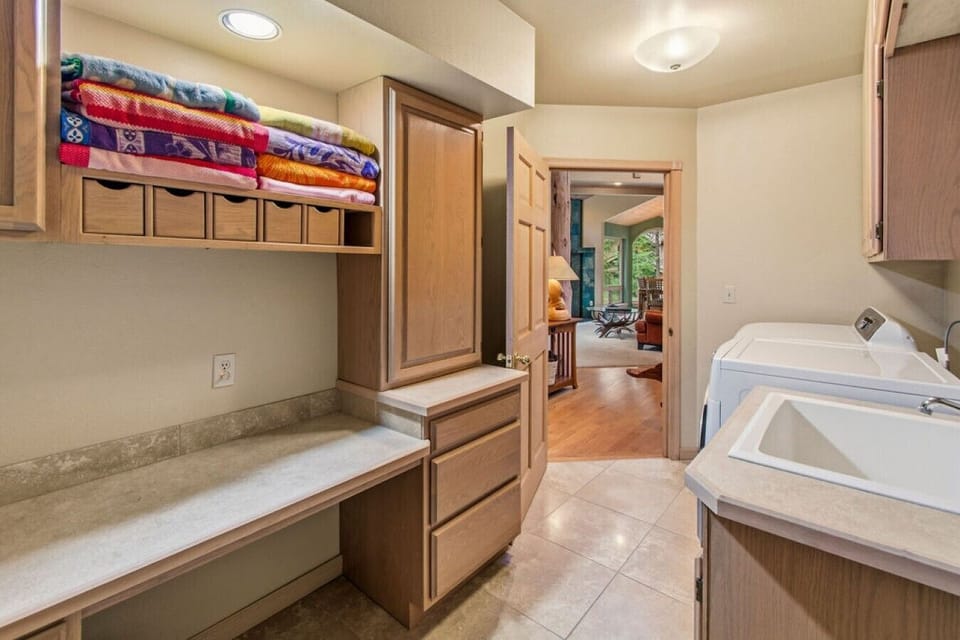 Nice dedicated work area tucked in the laundry room.