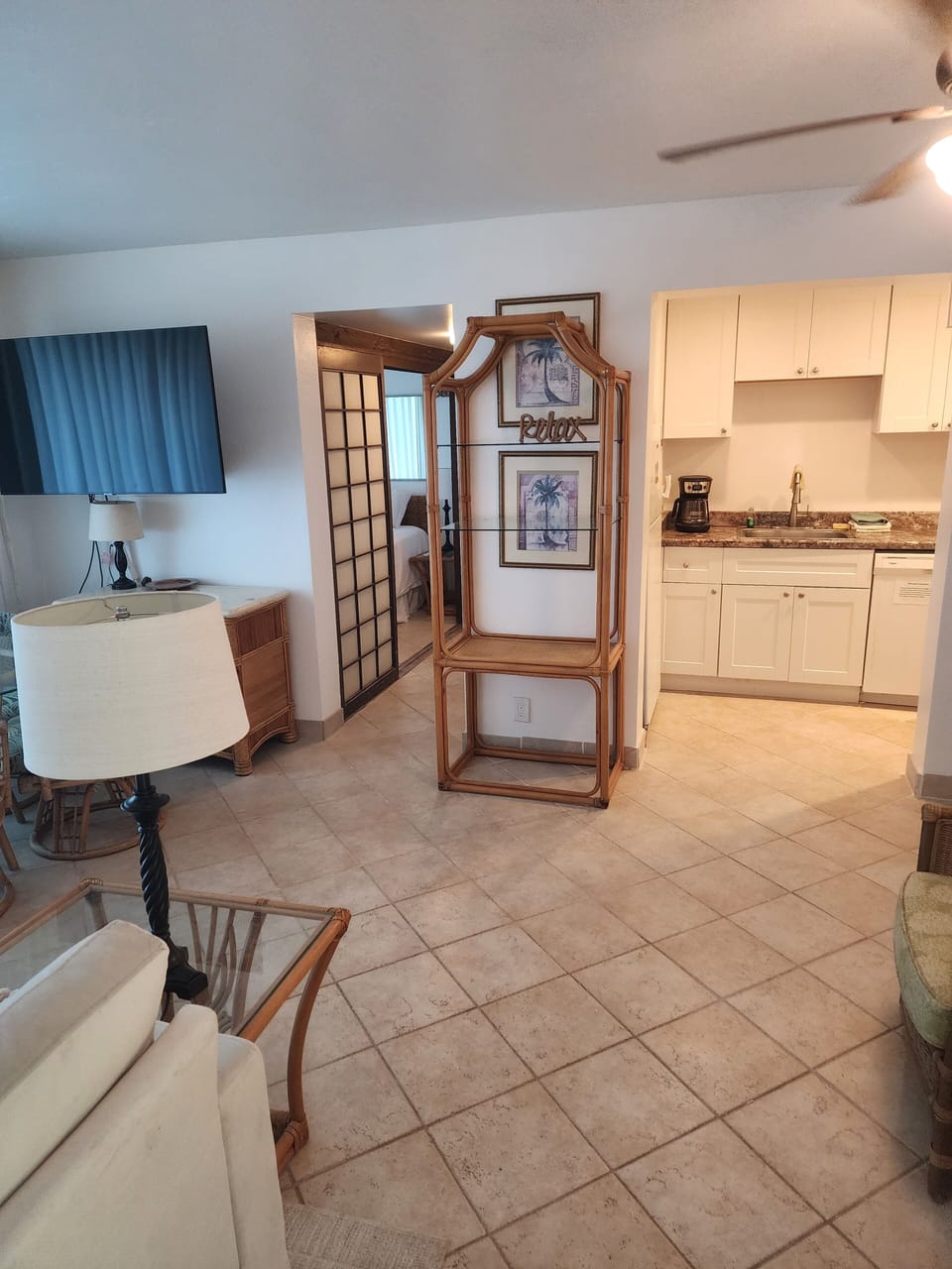  coffee maker, climate control, television, dishwasher
