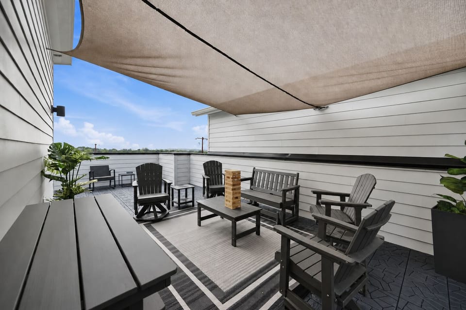 Grab a seat at the bar! The spacious island is the perfect spot for casual breakfasts, late-night chats, or planning the next day's itinerary.
