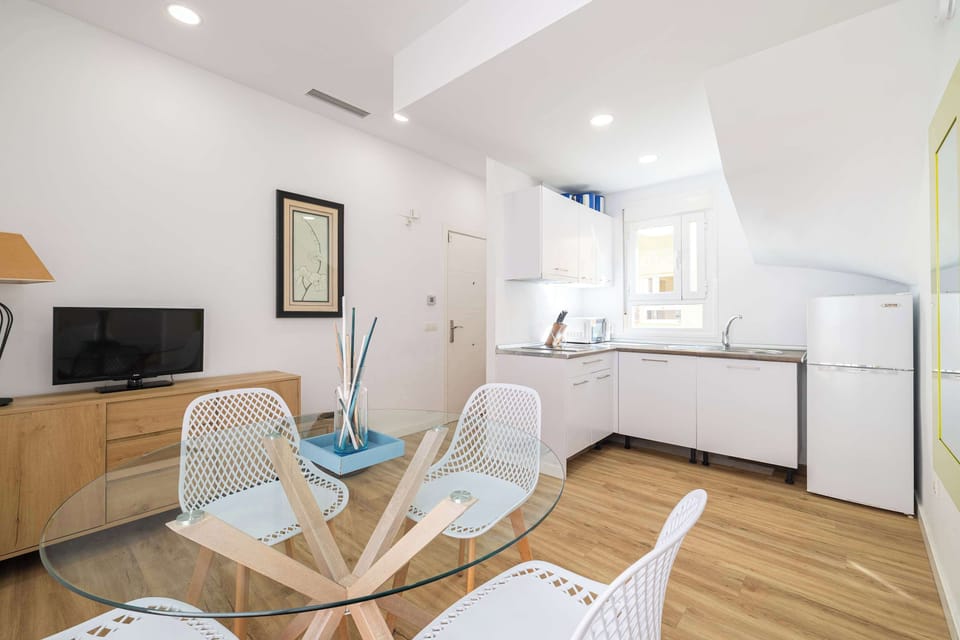 Dining area and kitchen