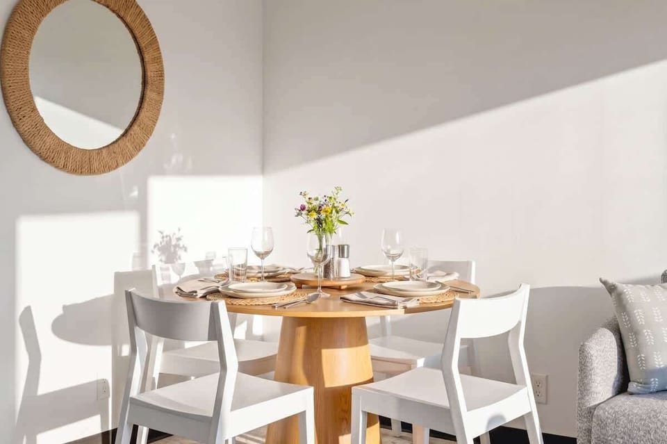 Enjoy meals together in the cozy dining area, perfect for family dinners or a quick morning coffee.