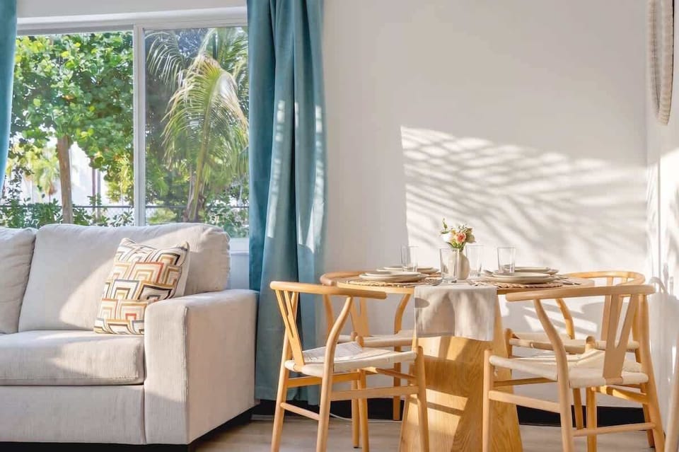 Gather around the dining table for family meals, takeout, or planning your next adventure.