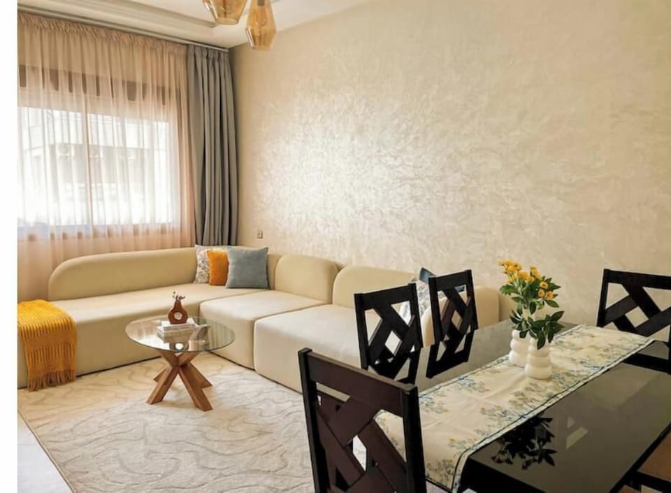 interior, indoor, couch, living area, dining table