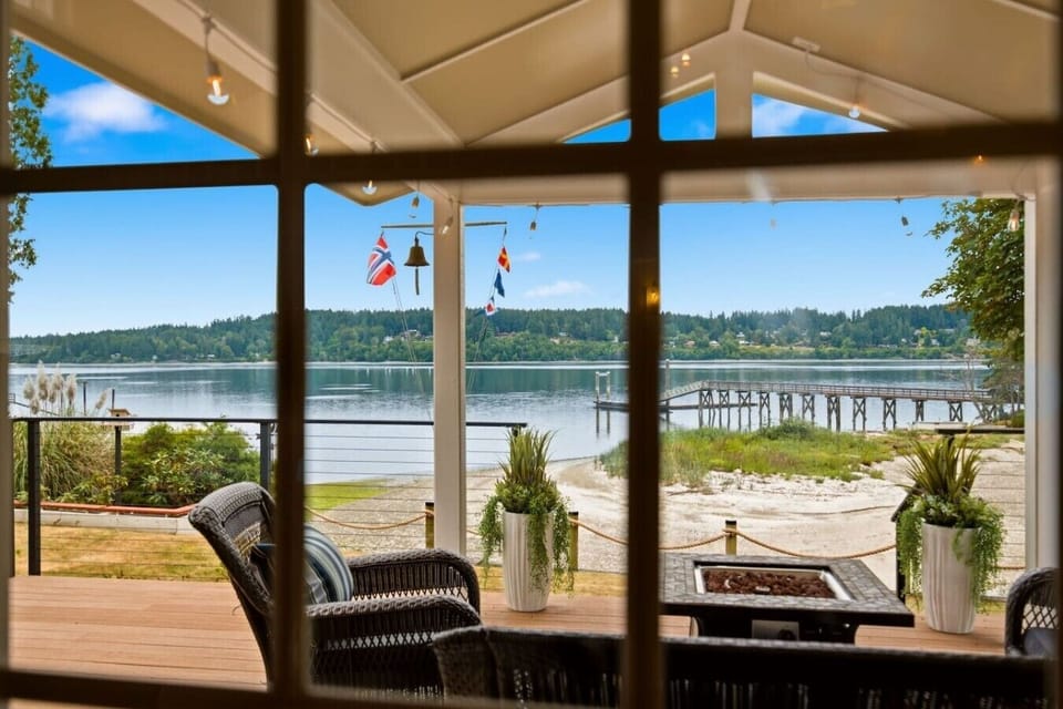 Beautiful water views from the expansive windows on the main floor.