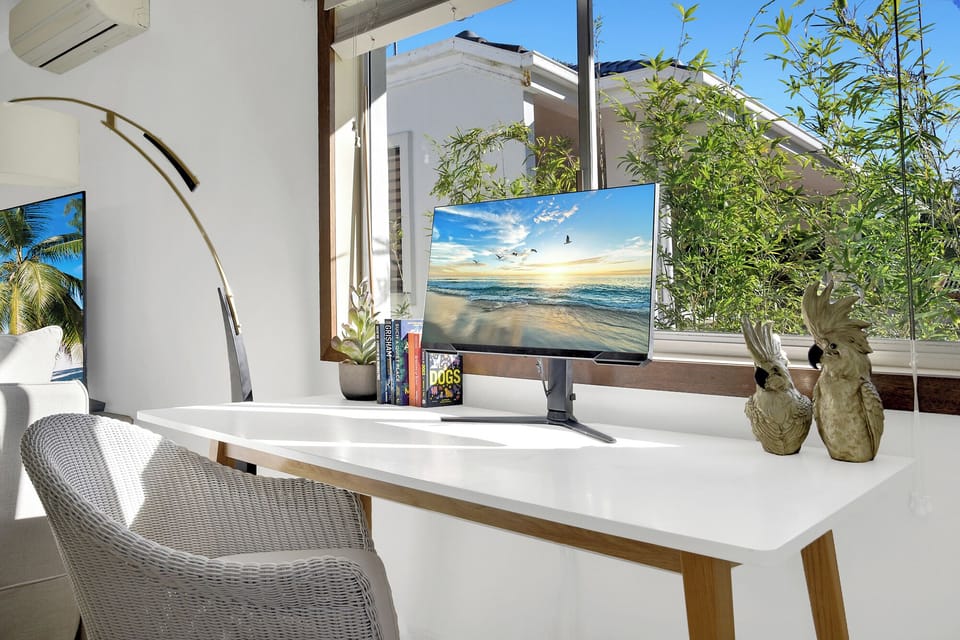 Stay connected with a dedicated workspace and high-speed Wi-Fi.