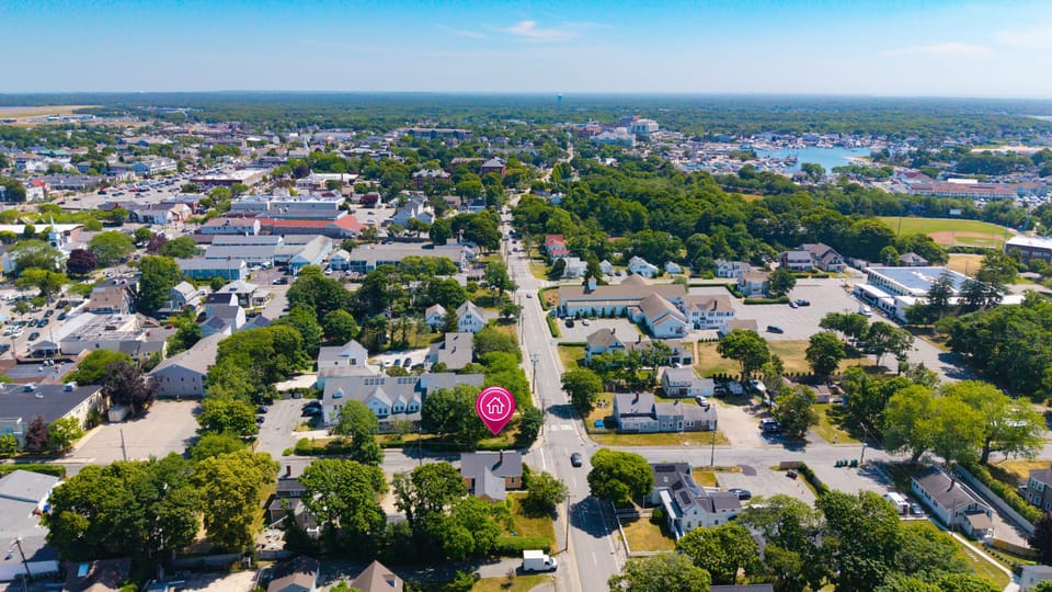 Prime location in a charming, tree-lined neighborhood near town