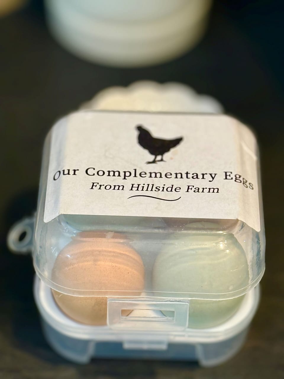 The Retreat, Niton;  Complimentary eggs from our chickens