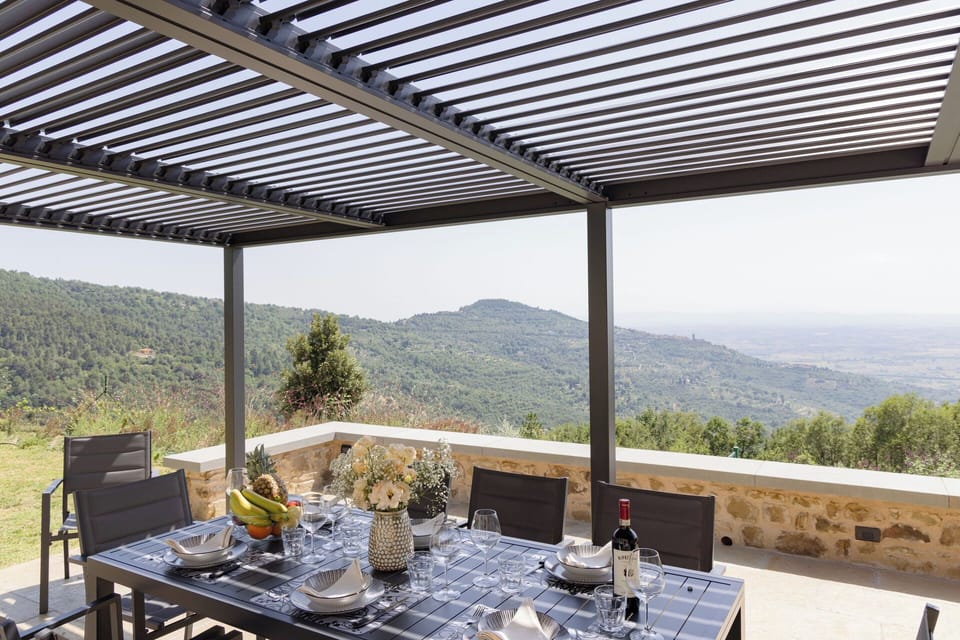 Furniture, Shade, Pergola, Outdoor Structure, Chair, Outdoor Furniture, Patio, Pavilion, Beam, Awning