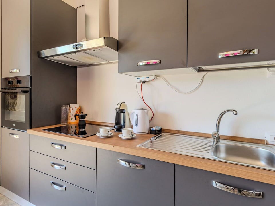 Kitchen, Kitchen Appliance, Countertop, Cabinetry, Major Appliance, Interior Design, Home Appliance, Furniture, Wood, Kitchen Sink