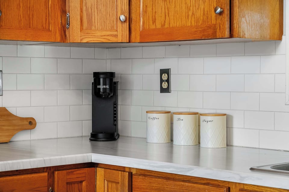 Coffee station with Keurig maker