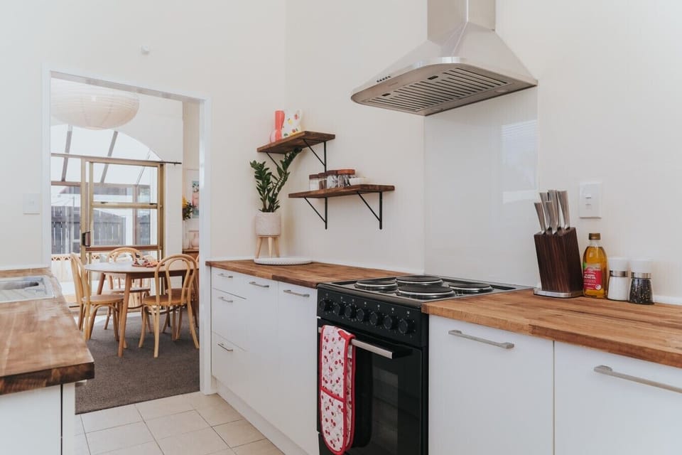 Spacious kitchen with new appliances