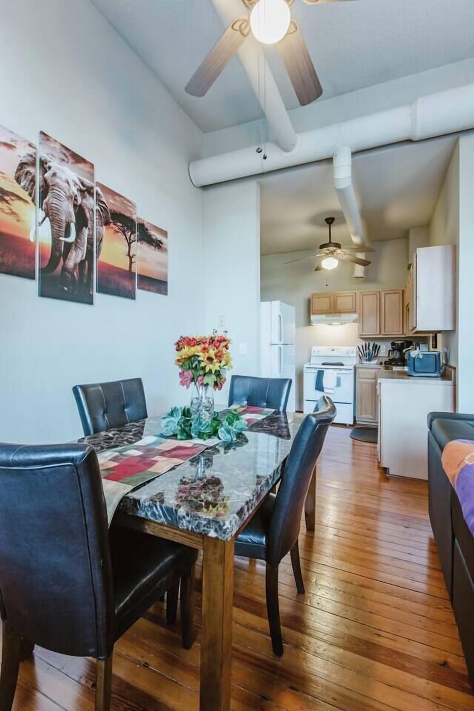 Quick access from kitchen to bring those meals to the table 