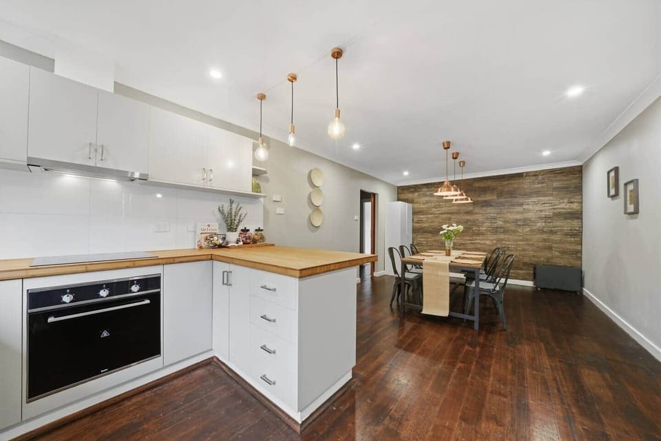 The open layout makes cooking and entertaining effortless.