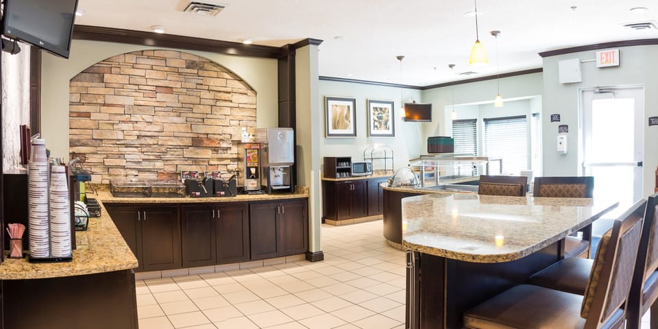 Start your morning right with a complimentary breakfast spread.