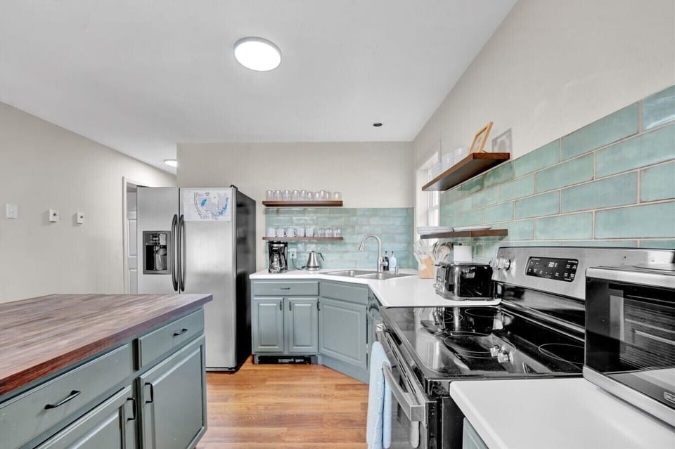 Modern Kitchen Fully Stocked for Home-Cooked Meals