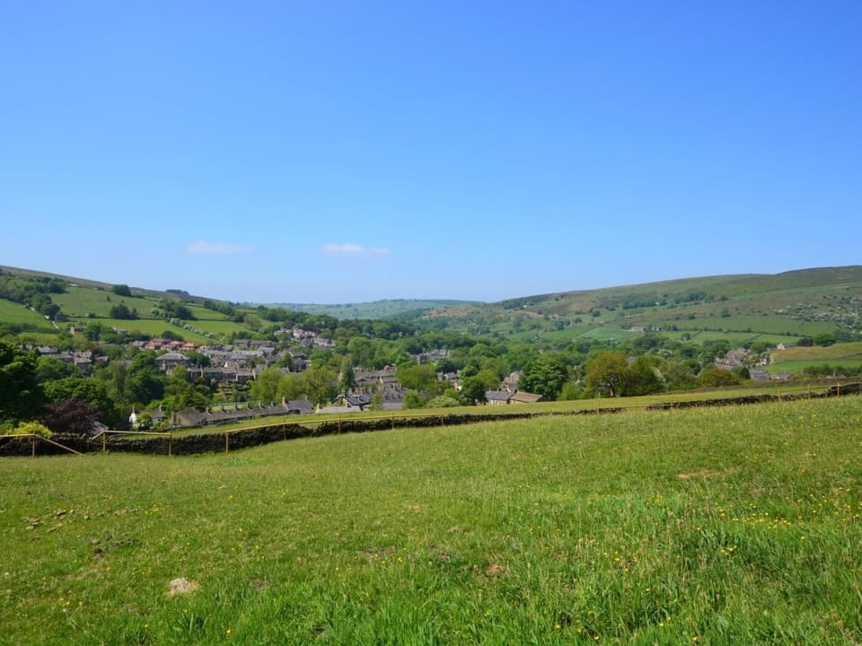 Looking towards the cottage and village
