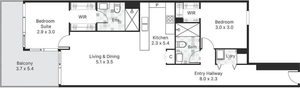 Floor plan for the apartment 