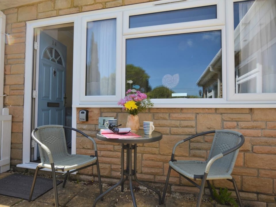 Enjoy a morning coffee on the shared courtyard area