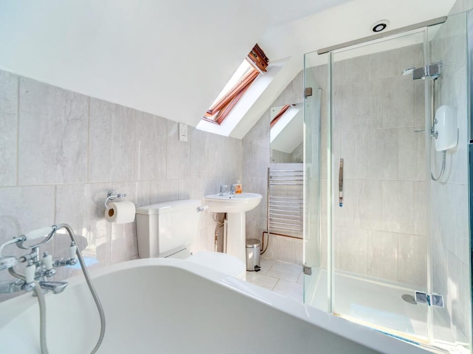 Family bathroom with bath and separate shower