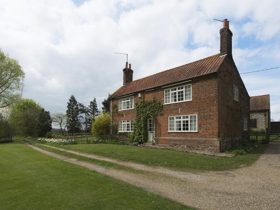 Traditional brick and flint cottage
