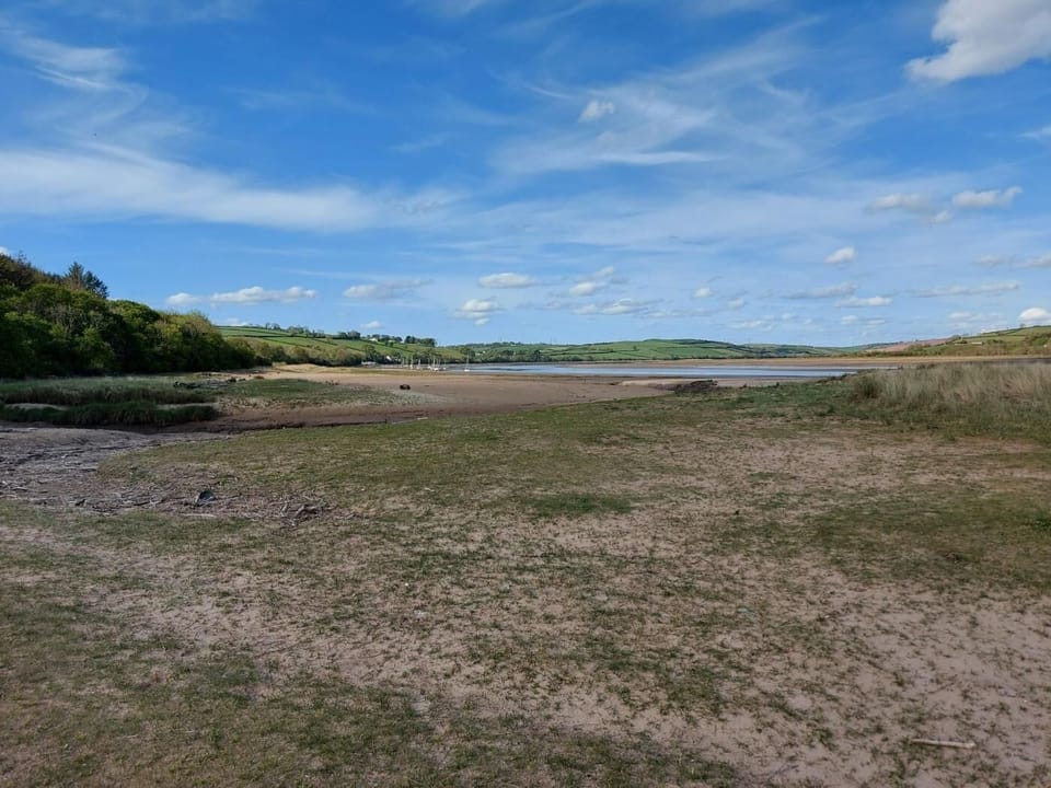 The view from across the surrounding area to The Tywi Boat Club