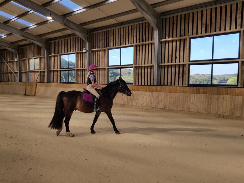 On site equestrian arena
