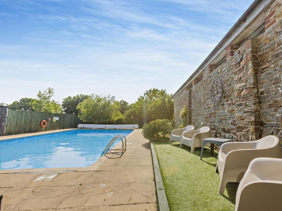 Shared outdoor heated swimming pool