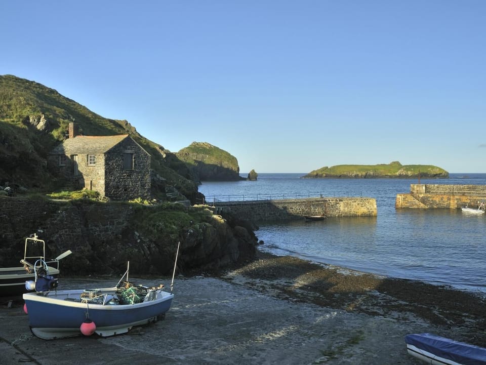 Mullion Cove harbour, just down the road from this holiday home