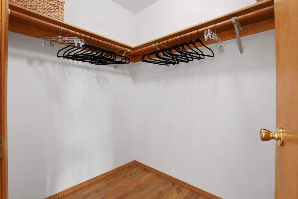 Plenty of closet space for suitcases and unpacking!