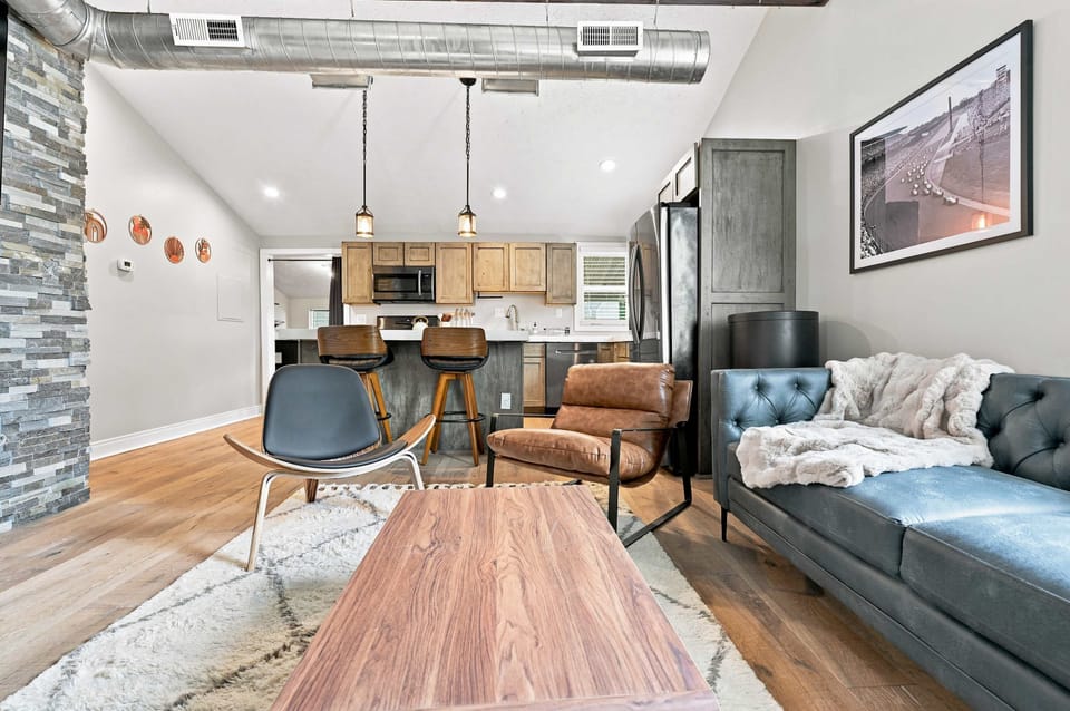 Stylish open-concept living space