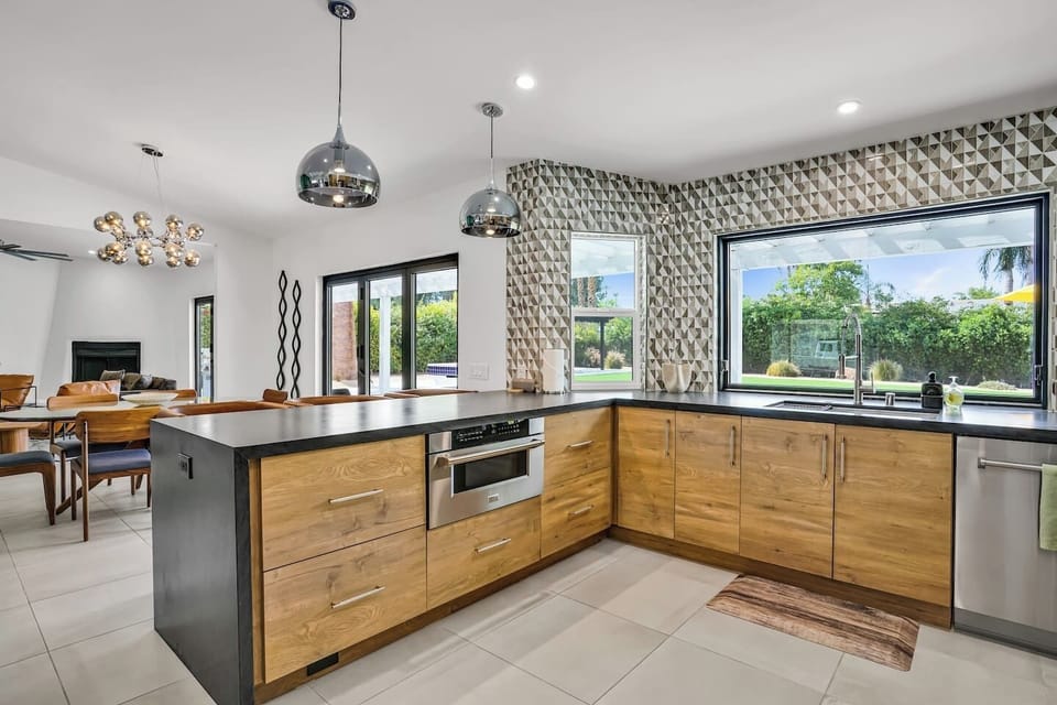 Spacious countertops for easy meal prep.