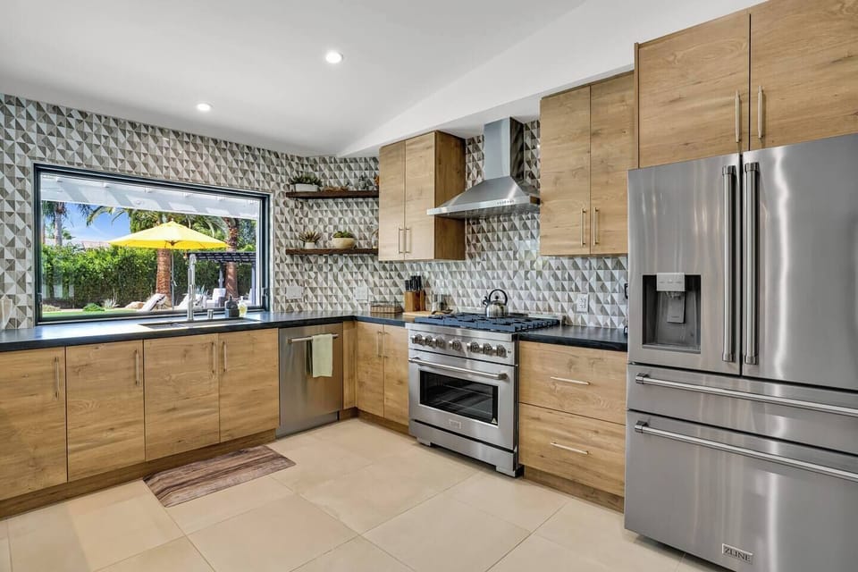 Fully equipped kitchen ready for home-cooked meals.