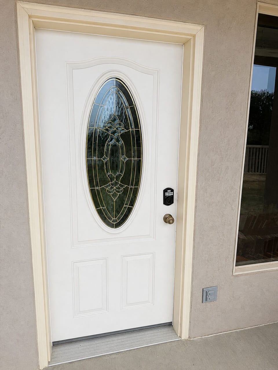 Main entrance with key door lock