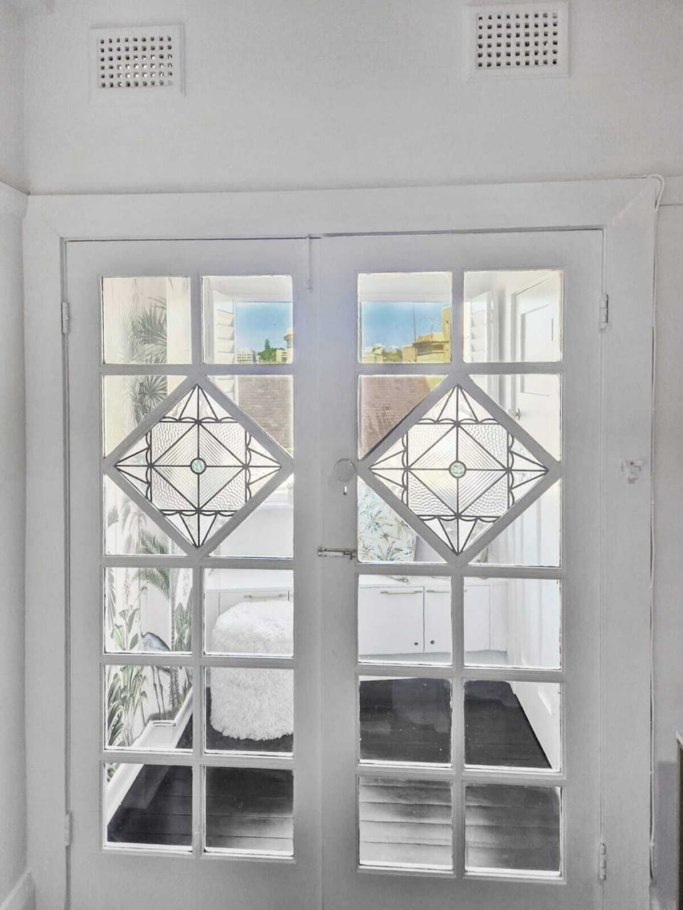 Sunroom doors closed