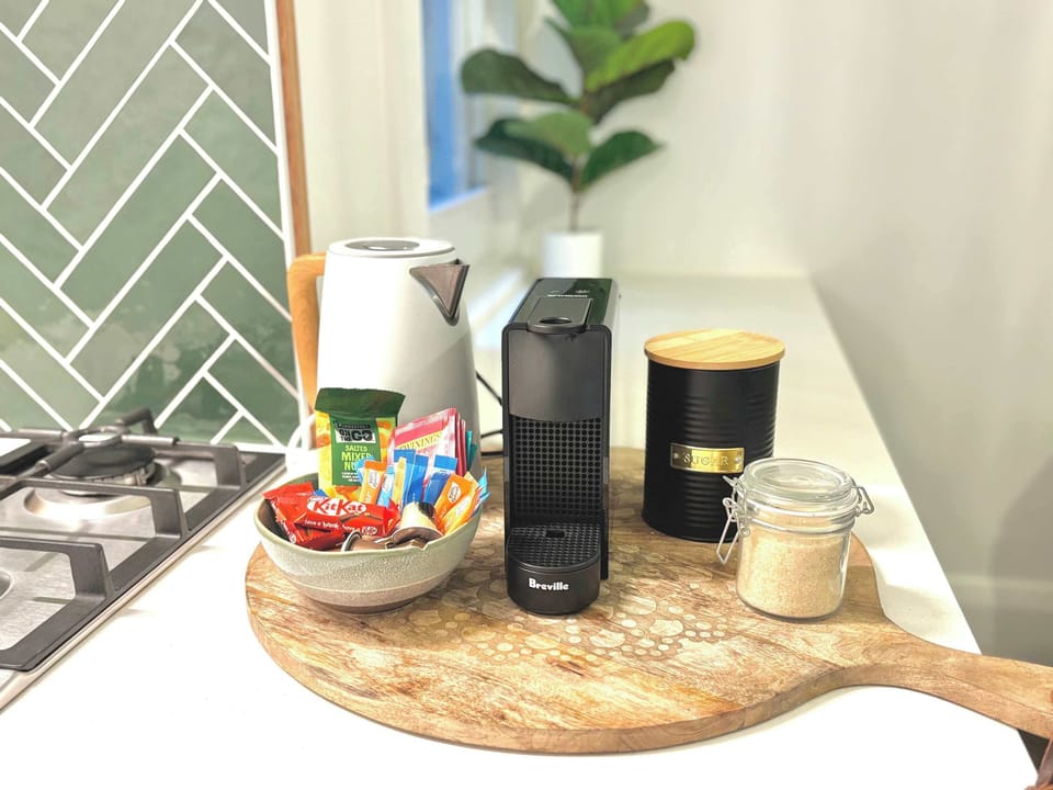 coffee,  tea selections and welcome pack