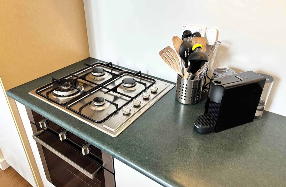 Kitchen stove, N spresso coffee machine