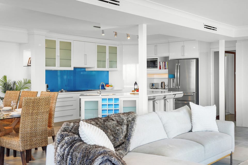 Open plan inviting kitchen overlooking the living and dining areas.