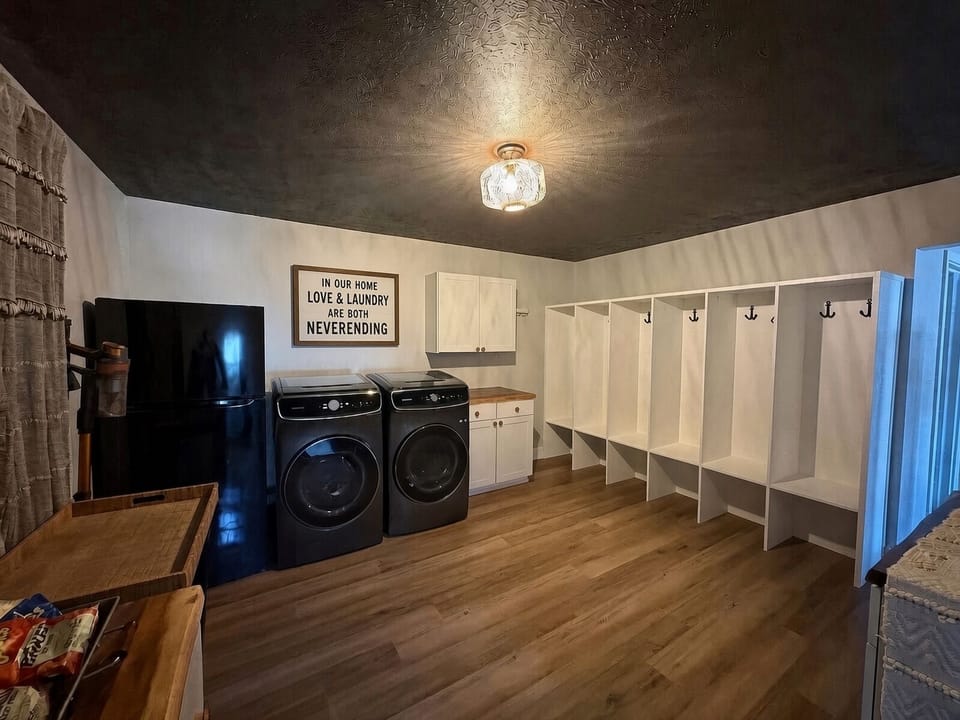 Perfect spot to organize sports gear during your stay
