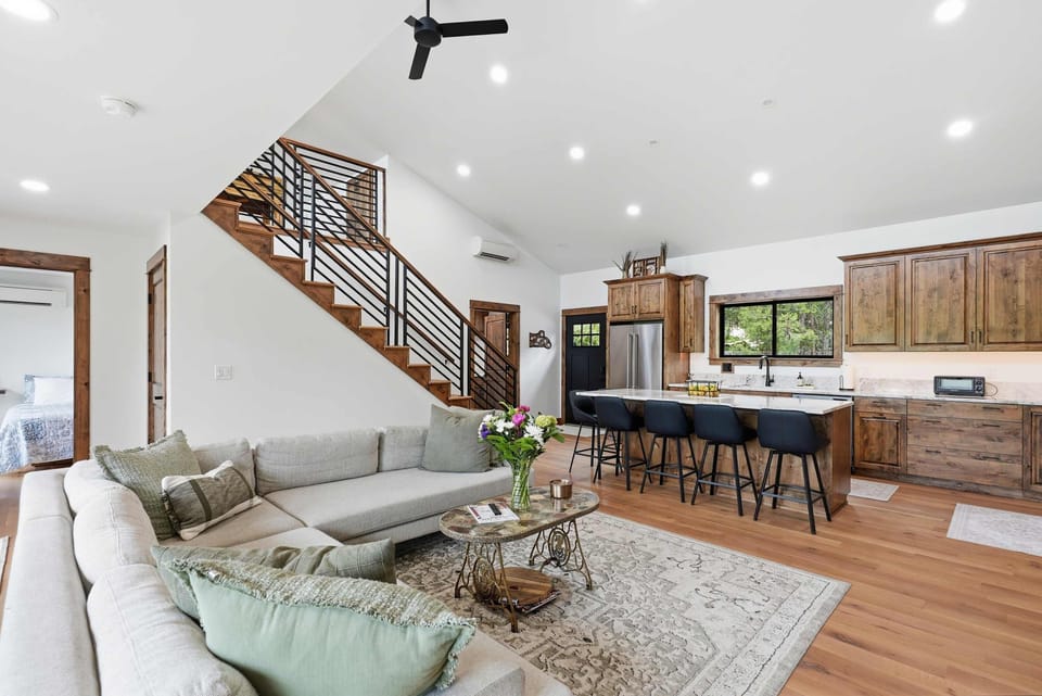 Eat-in kitchen open to living room