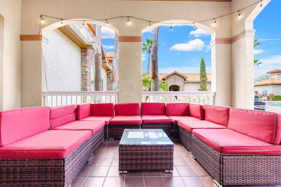 Relax in the outdoor lounge area, offering seating and great views.
