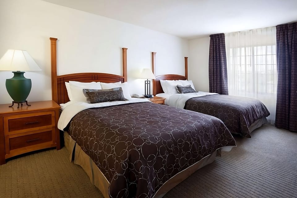 Stretch out comfortably in a roomy double-queen retreat.